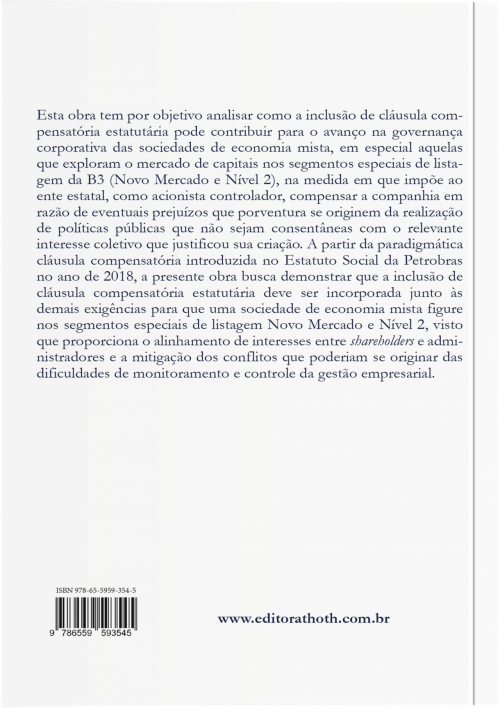 A Inclusão de Cláusula Compensatória Estatutária nas Sociedades de Economia Mista: Um Mecanismo para o Avanço da Governança Corporativa