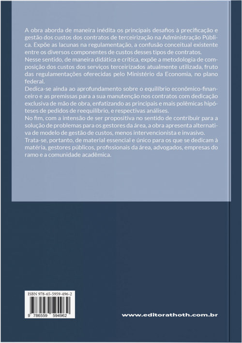 Terceirização na Administração Pública: Composição de Custos, Reajustes, Repactuações e Reequilíbrios Contratuais