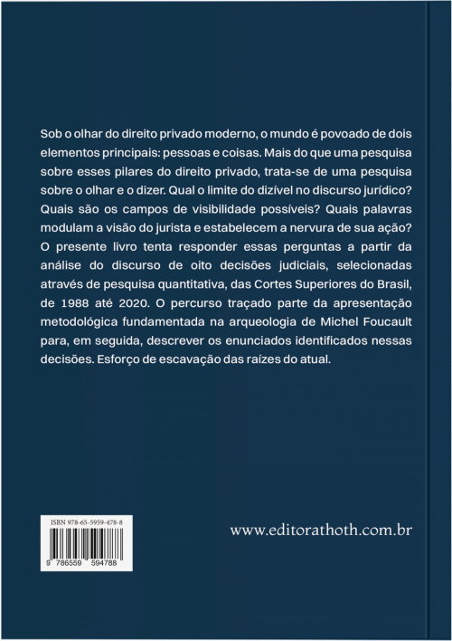 Pessoas, Corpos e Coisas: Uma Arqueologia do Discurso Jurídico