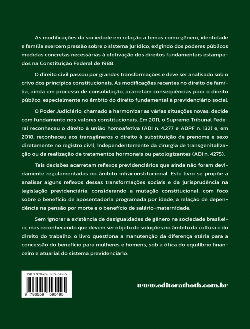 Gênero, Identidade, Família e Previdência Social