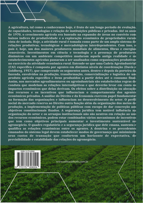 Revista Brasileira de Direito do Agronegócio – RBDAGRO -V.1, 1º Semestre/2019