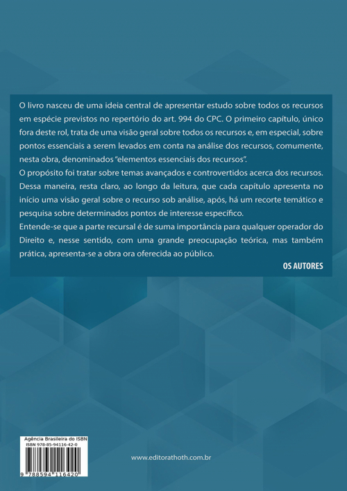 Recursos em espécie no Código de Processo Civil: estudos avançados sobre o sistema recursal civil brasileiro 2.ª edição