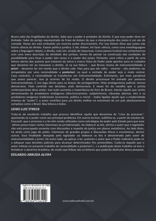 O Ordenamento jurídico, o poder e a economia: instrumentalidade a priori e racionalidade a posteriori  2ª edição