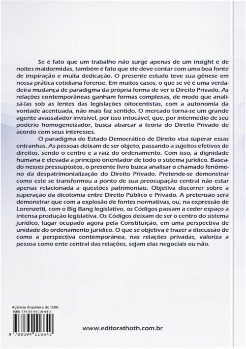 Despatrimonialização do direito privado: a pessoa como centro do ordenamento jurídico