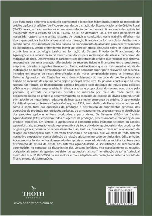 Certificado de recebíveis do agronegócio: os sistemas agroindustriais e o mercado de capitais