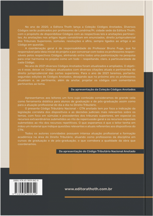 Código Tributário Nacional Anotado - 2ª Edição