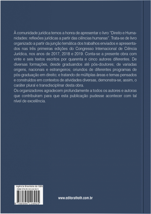 Direito e humanidades: reflexões jurídicas a partir das ciências humanas