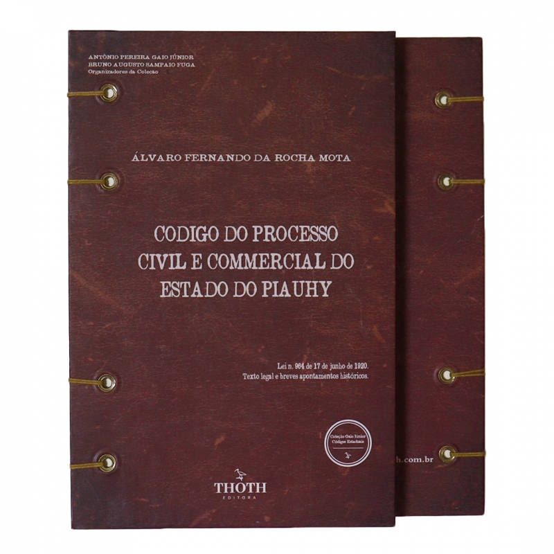 Editora Thoth - Codigo do Processo Civil e Commercial do Estado do Piauhy -  Versão Artesanal